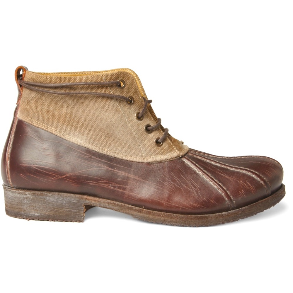 Leather & Canvas Duck Boots